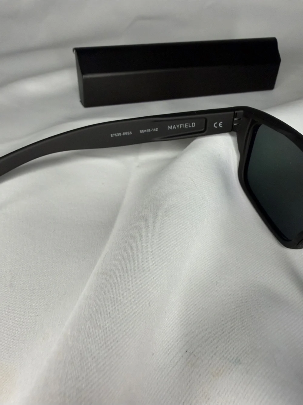 ROKA Matte Black Rectangular Sunglasses